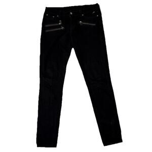 CARMAR DOUBLE ZIPPER BLACK WOMENS DENIM JEANS SZ 29